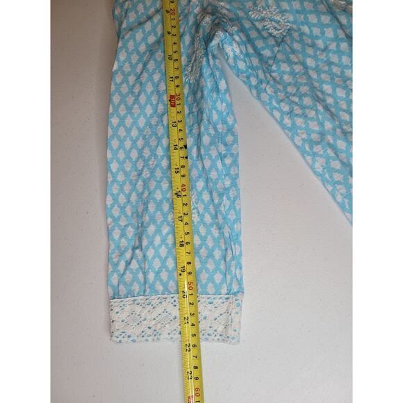 John Mark Tunic Shirt Women's Sm Lace Sleeve Hem Embroidered Paisley Floral Boho - Picture 12 of 15